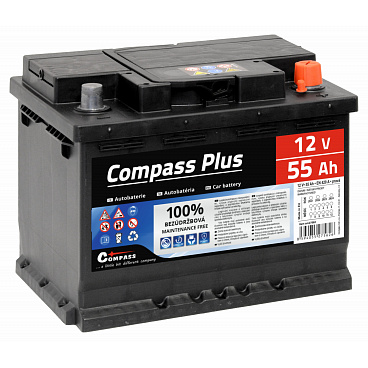 Autobaterie COMPASS PLUS 12V 55Ah 420A Autobaterie COMPASS PLUS 12V 55Ah 420A