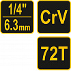 Ráčna 1/4" 155 mm vyhnutá poplastovaná