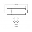 Středový tlumič 70mm TurboWorks RS 304SS 450mm