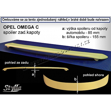 OPEL OMEGA C SEDAN (99+) spoiler zad. kapoty OPO3L OPEL OMEGA C SEDAN (99+) spoiler zad. kapoty OPO3L