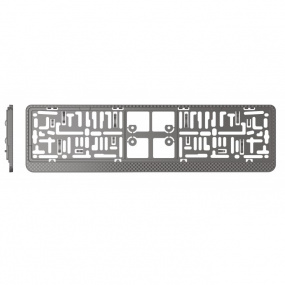 Podložka pod SPZ carbon tmavě stříbrná