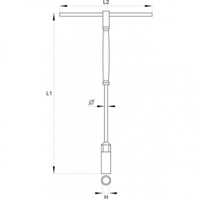 Klíč nástrčný 8 mm s rukojetí typ "T"