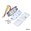 Plochá výstražná blikající lampa 3 LED R65 R10 12-24V 