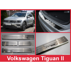 Nerez kryt zostava ochrana prahu zadného nárazníka + ochranné lišty prahu dverí VW Tiguan II 2016+