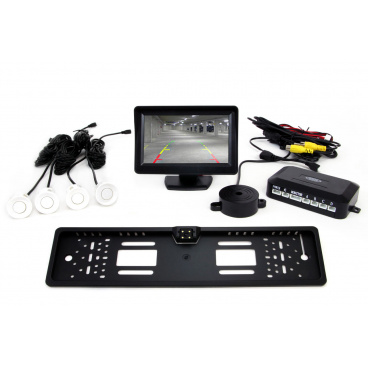 Parkovací systém s TFT 11 cm kamerou + 4 bílé senzory Parkovací systém s TFT 11 cm kamerou + 4 bílé senzory