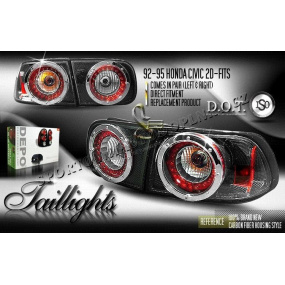 HONDA CIVIC COUPE 2 DR 1996-2000 DEPO CARBON FIBER L.E.D. TAIL LIGHTS HONDA CIVIC COUPE 2 DR 1996-2000 DEPO CARBON FIBER L.E.D. TAIL LIGHTS