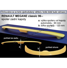 RENAULT MEGANE I CLASSIC (96-02) spoiler zad. kapoty (EU homologace)