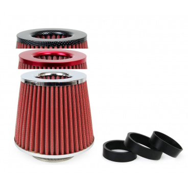 Sportovní vzduchový filtr různé barvy s adaptéry 76 - 70 - 65 - 60 - 55 mm
