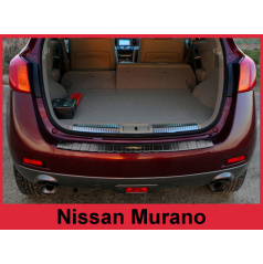 Nerez kryt- černá ochrana prahu zadního nárazníku Nissan Murano Z51 2008-16