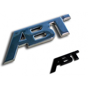 ABT Sportsline - chromové / černé logo 115x45 nebo 77x30 mm
