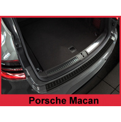 Aluminium kryt- černá ochrana prahu zadního nárazníku Porsche Macan 2014+