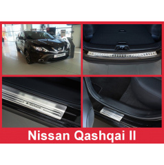 Nerez kryt- sestava-ochrana prahu zadního nárazníku+ochranné lišty prahu dveří Nissan Qashqai II 2013-16