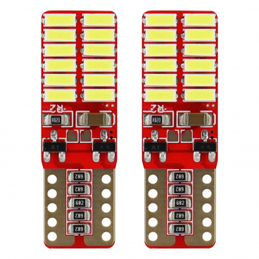 Žárovky 24 SMD LED T10 (W5W) 12V bílá CAN-BUS III - 2 ks Žárovky 24 SMD LED T10 (W5W) 12V bílá CAN-BUS III - 2 ks