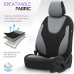 Kompletní sada potahů na autosedačky OTOM RUBY 1202 ŠEDÁ/ČERNÁ 3-ZIP