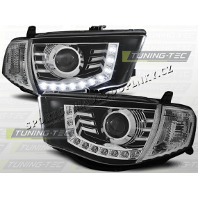 MITSUBISHI L200 2006- PŘEDNÍ ČÍRÁ SVĚTLA DAYLIGHT LED BLACK