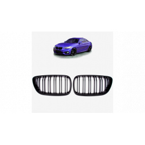 Gril BMW 2 F22 F23 dvojité žebrování Matná Černá