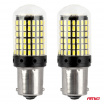 LED žárovky CANBUS BA15S P21W R10W R5W 600LM 144SMD bílé 12V 24V