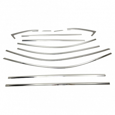 Nerez kompletní sada bočních okenních lišt 12 ks  Škoda Superb III 2015+ sedan