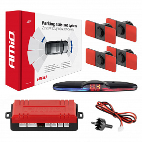 Sada parkovacích senzorů couvací senzory MAX LED 4 černé senzory vnitřní 16,5 mm Sada parkovacích senzorů couvací senzory MAX LED 4 černé senzory vnitřní 16,5 mm