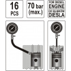 Souprava k měření kompresního tlaku v dieslových motorech 16ks
