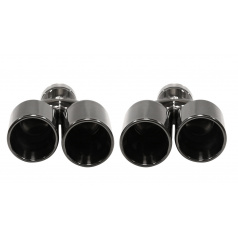 Koncovka Tlumiče 101mmx2 vstup 76mm Black Chrome Sada