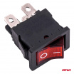 Kolébkový spínač s červeným podsvícením 6A 250V AMIO-04439