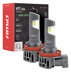 Automobilové žárovky LEDr s homologací pro silniční provoz R37 E-MARK H11 PnP FAN 18W AMIO-05120