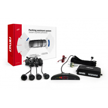 Sada parkovacích senzorů LED se 4 černými senzory GOLD 18 mm AMIO-01577 Sada parkovacích senzorů LED se 4 černými senzory GOLD 18 mm AMIO-01577