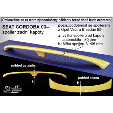 SEAT CORDOBA (03+) spoiler zad. kapoty (EU homologace)