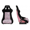 Sportovní skořepina SLIDE KS2 Premium Black & Flowers Velur Light Pink Glitter