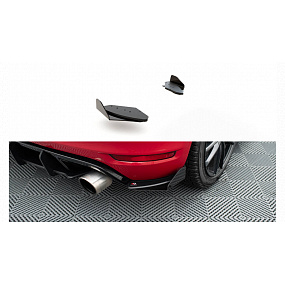 Splitter Volkswagen Golf VI GTI Tył Boczne Racing Durability Black-Red + Gloss Flaps