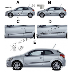 Boční ochranné lišty dveří - Kia Ceed SW, 2012 -