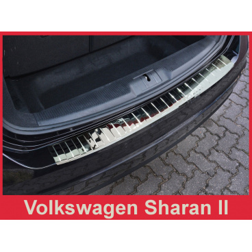 Nerez kryt- chrom ochrana prahu zadního nárazníku Volkswagen Sharan II 2010+