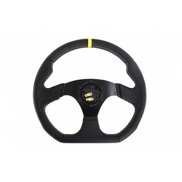 Sportovní volant SLIDE černý kožený 350 mm