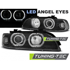 BMW E39 09.1995-06.2003 přední čirá světla Angel Eyes LED H7/H7 black