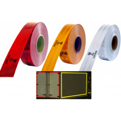 Samolepící páska reflexní 1m x 5cm žlutá, bílá, červená