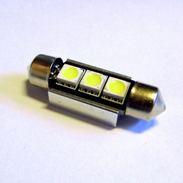 Žárovky 3 LED SMD  sulfit 42 mm  bílé 12V CAN-BUS - 1 ks