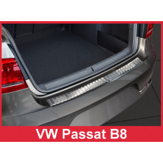 Nerez kryt- ochrana prahu zadního nárazníku Volkswagen Passat B8 2014+
