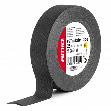 Izolační páska PET textilní plátěná hladká 25m x 19mm x 0.14mm