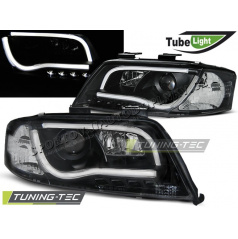 AUDI A6 05.1997-05.2001 PŘEDNÍ ČÍRÁ SVĚTLA LED TUBE LIGHTS BLACK