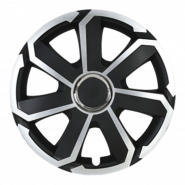 Poklice na auto AEROSPIN 16" palců černo-stříbrná Poklice na auto AEROSPIN 16" palců černo-stříbrná