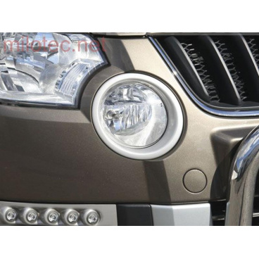 Škoda Yeti - rámečky mlhových světel, ABS - stříbrný matný