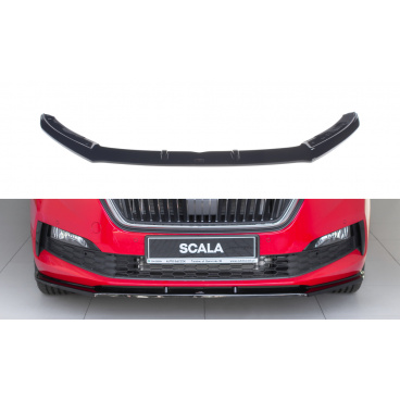 Spoiler pod přední nárazník ver.1 pro Škoda Scala, Maxton Design (černý lesklý plast ABS)