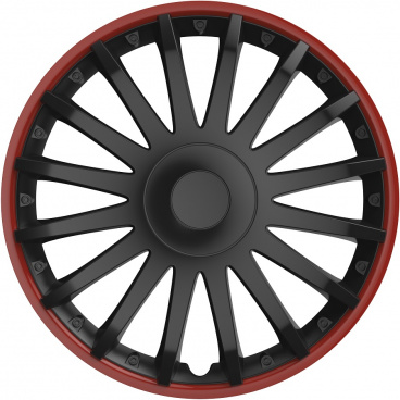 Kryty kol KRYSTAL black/red 14-16" (po 1 ks)