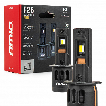 Automobilové LED žárovky F26 PRO LumiTec LIMITED +130% DUO FULL CANBUS H3 12V 24V