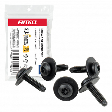 Sada šroubků s podložkou ⌀ 6 mm 23 mm torx 5 ks Sada šroubků s podložkou ⌀ 6 mm 23 mm torx 5 ks