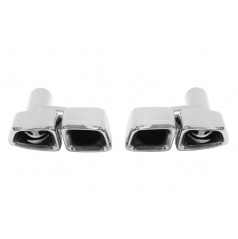 Koncovka tlumiče 255x100mm vstup 63mm Mercedes E63 W212 Leštěná Sada