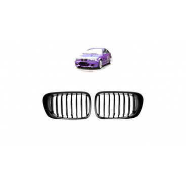 Mřížka BMW 3 E46 jednotlivé lamely Lesklá černá Mřížka BMW 3 E46 jednotlivé lamely Lesklá černá