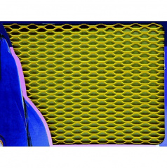 Hliníková mřížka žlutá 100x33 cm (velikost oka 17x6 mm)