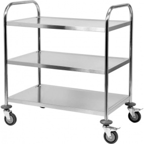 Číšnický vozík 820x500mm 3 police NEREZ Číšnický vozík 820x500mm 3 police NEREZ